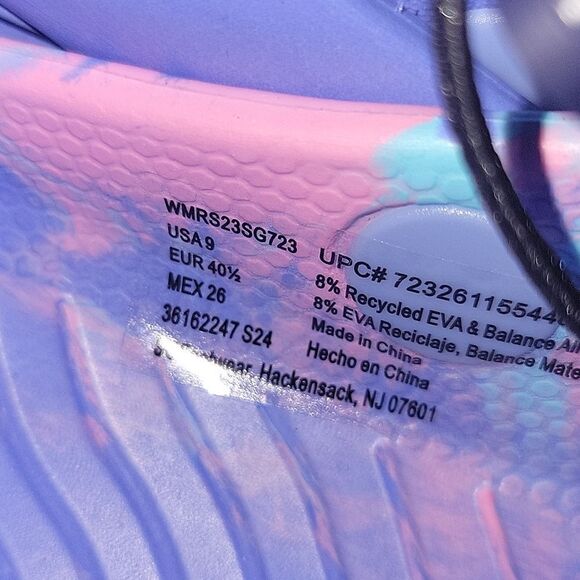 Womens Rugged Shark Foam Clogs size 9 NWT Tie Dye Purple Pink - Picture 5 of 7